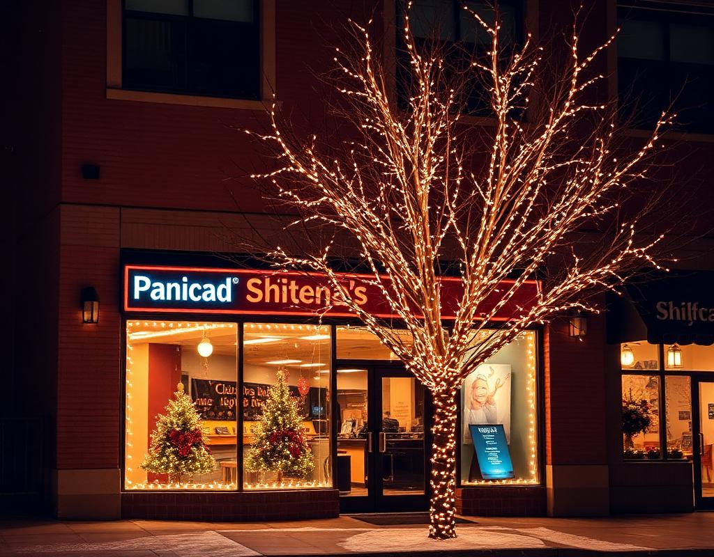 Commercial building exterior lighting — professional LED facade illumination