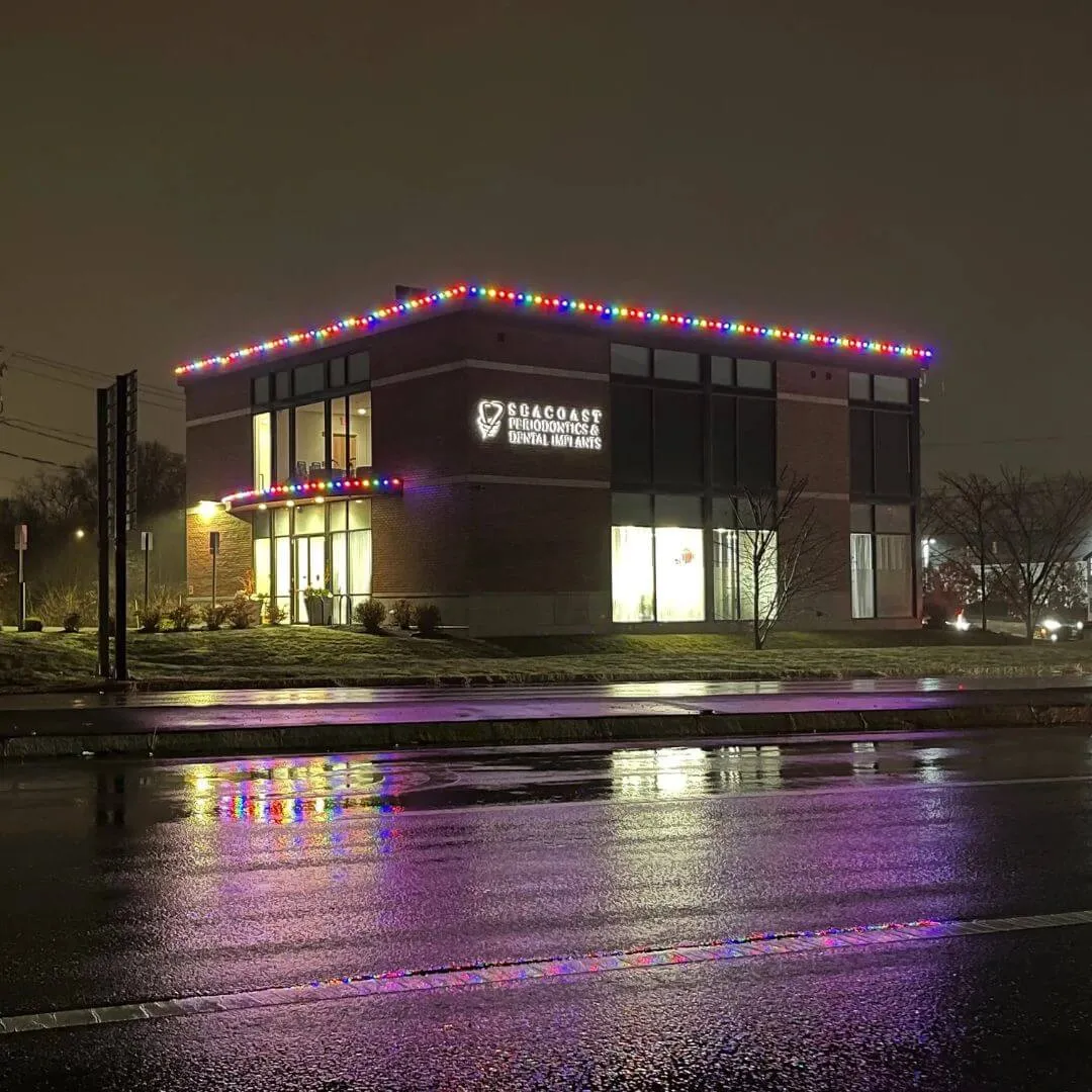 Commercial exterior LED lighting installation — storefront and facade illumination